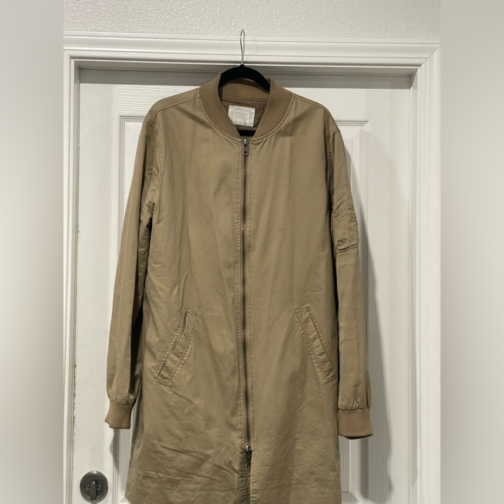 Long bomber style jacket